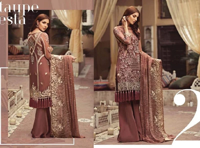 Stylish Pakistani Dress in Tea Pinck Color by Serene Model# C 1714