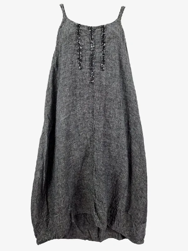 Lazybones Steel Grey Spaghetti Strap Dress Size L