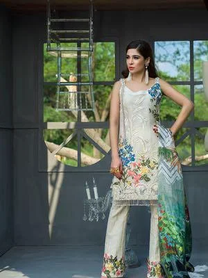 Beautiful Crimson Chiffon Dress With Pure Silk Back - C801