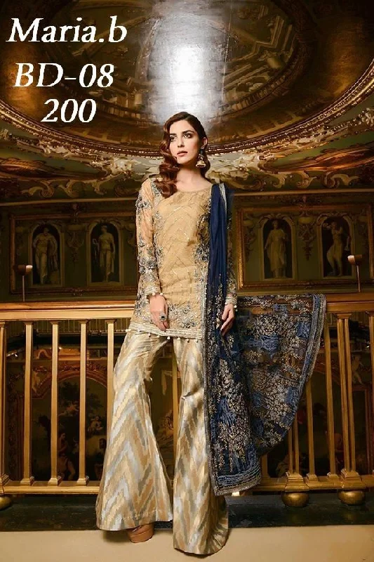 Pakistani Silk Chiffon Festive Designer Dress by Maria. B - C1114