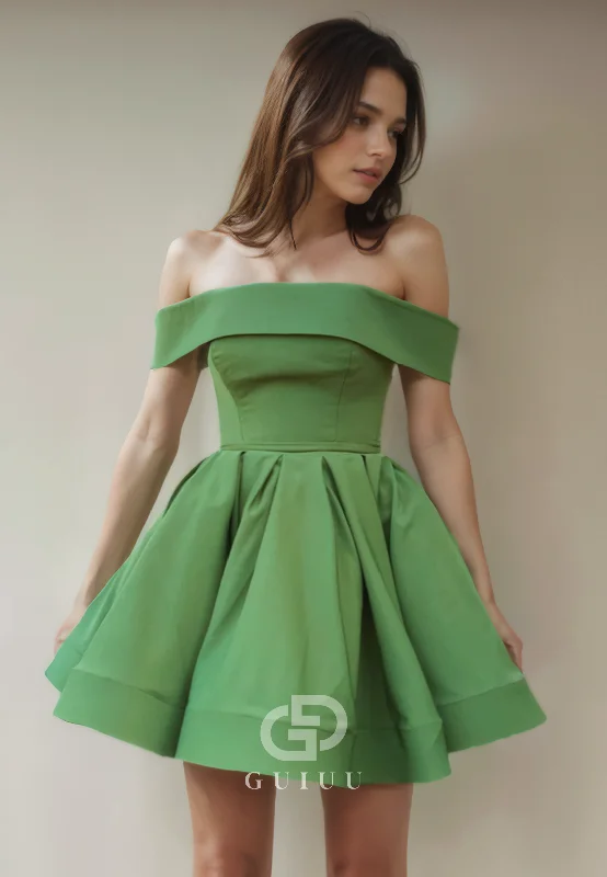 Simple & Casual A-Line Off Shoulder Sleeveless Homecoming Party Dress Tunics Trousers formal Simple & Casual A-Line Off Shoulder Sleeveless Homecoming Party Dress Tunics Trousers formal