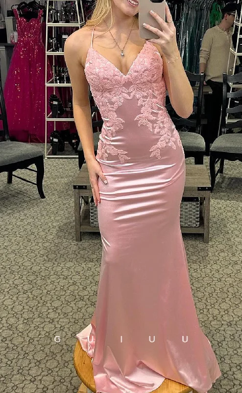 G3656 - Mermaid V Neck Straps Strapless Sleeveless Appliques Long Prom Party Dress with Train Off-the-shoulder Bohemian Festive G3656 - Mermaid V Neck Straps Strapless Sleeveless Appliques Long Prom Party Dress with Train Off-the-shoulder Bohemian Festive