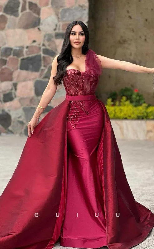G4390 - Classic & Elegant Red One Shoulder A-Line Strapless Illusion Lace Beaded Form Party Dress Tunics Wedding white G4390 - Classic & Elegant Red One Shoulder A-Line Strapless Illusion Lace Beaded Form Party Dress Tunics Wedding white