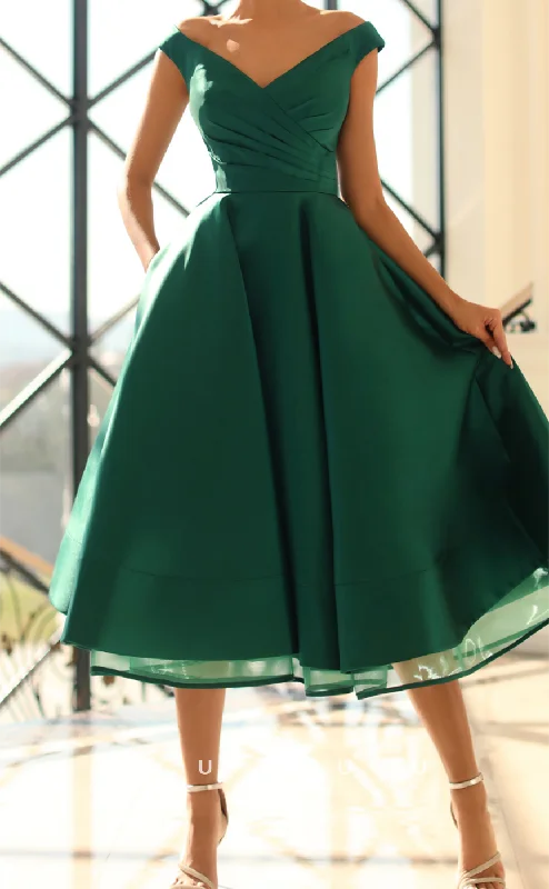 G4704 - A-Line V Neck Straps Sleeveless Back Zipper Tea Length Formal Evening Dress Tunics Solid Classic G4704 - A-Line V Neck Straps Sleeveless Back Zipper Tea Length Formal Evening Dress Tunics Solid Classic