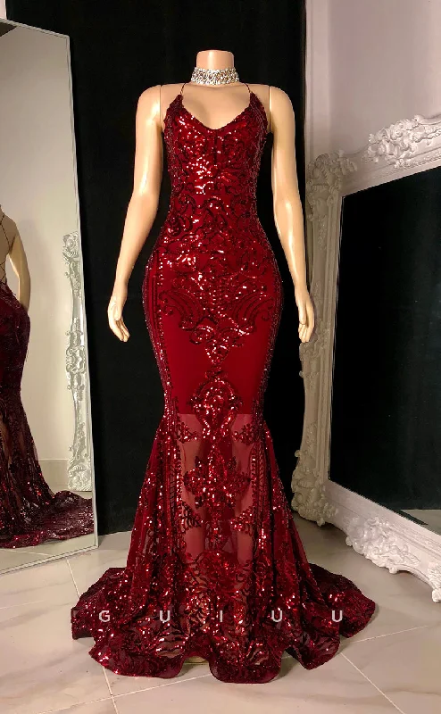 G2758 - Sexy & Sheath Glitter V-Neck Sequins Sheer Straps Long Prom Evening Dress Tunics Short Trendy G2758 - Sexy & Sheath Glitter V-Neck Sequins Sheer Straps Long Prom Evening Dress Tunics Short Trendy