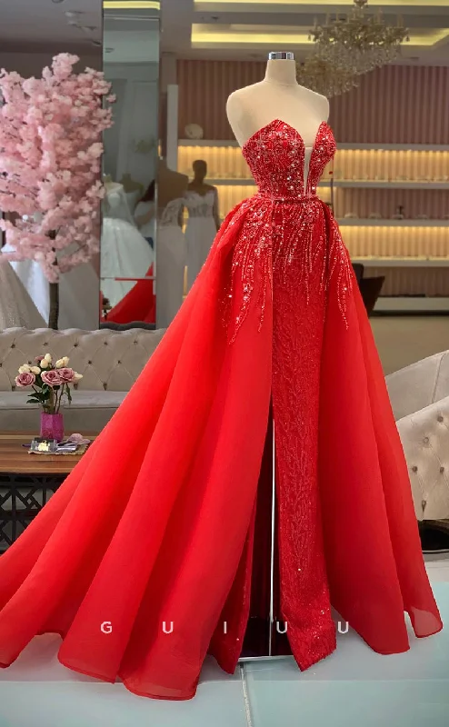 G2801 - Elegant & Luxurious A-Line V-Neck Sequins Strapless Long Prom Evening Dress Crew Neckline Casual G2801 - Elegant & Luxurious A-Line V-Neck Sequins Strapless Long Prom Evening Dress Crew Neckline Casual