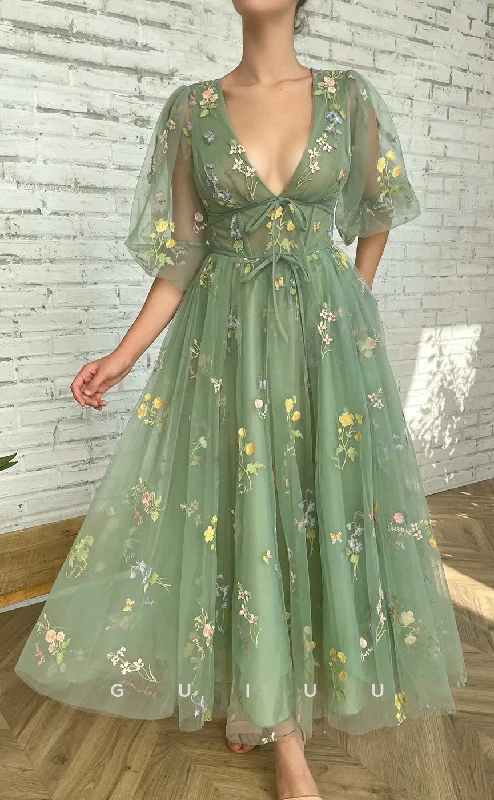 G2834 - Classic & Timeless V-Neck Tulle Applique Long Prom Evening Dress Tunics Summer linen G2834 - Classic & Timeless V-Neck Tulle Applique Long Prom Evening Dress Tunics Summer linen