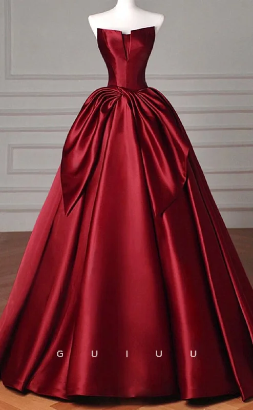 G3151 - A-Line Strapless Sleeveless Back Lace Up Wine Red Stain Long Prom Evening Dress Tunics Running lightweight G3151 - A-Line Strapless Sleeveless Back Lace Up Wine Red Stain Long Prom Evening Dress Tunics Running lightweight