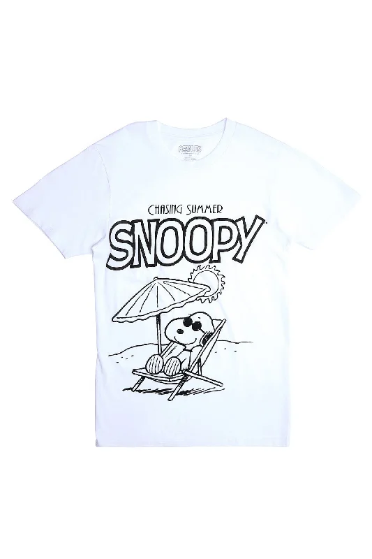 Peanuts Snoopy Summer Graphic Relaxed Tee Anti-Shrink Durable Soft Anti-Shrink Durable Soft
