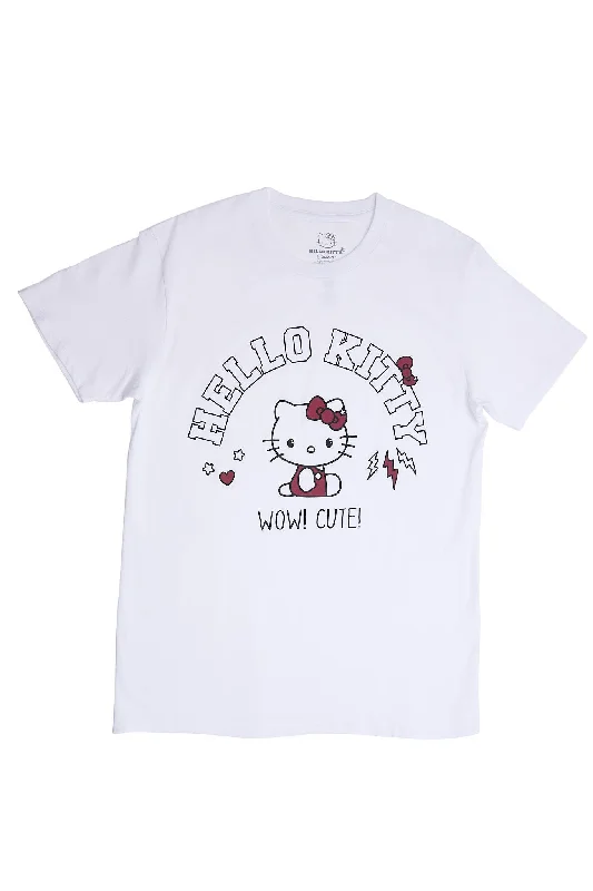 Hello Kitty Wow Graphic Classic Tee Asymmetrical Pockets Print Asymmetrical Pockets Print