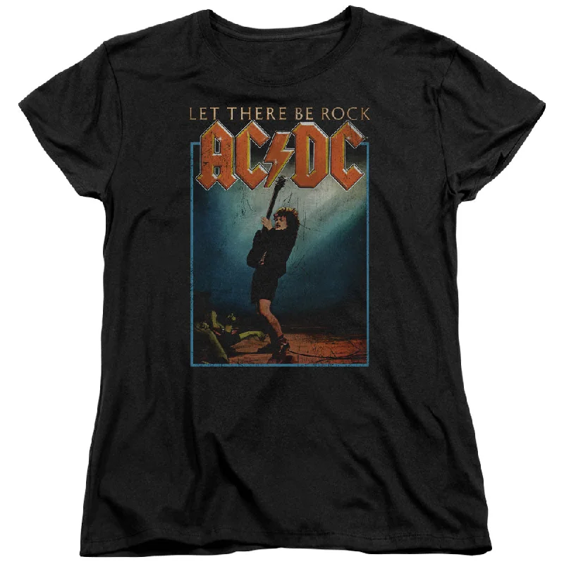 AC/DC Let There Be Rock Women's 18/1 100% Cotton Short-Sleeve T-Shirt Sequined Glittery Shiny Sequined Glittery Shiny AC/DC Let There Be Rock Women's 18/1 100% Cotton Short-Sleeve T-Shirt Sequined Glittery Shiny Sequined Glittery Shiny