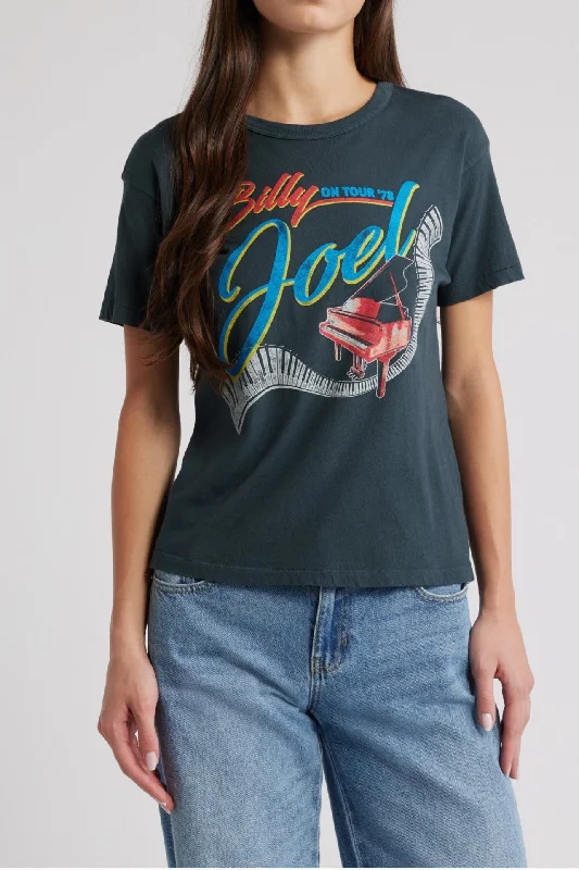 Billy Joel On Tour Cotton Graphic T-Shirt| DayDreamer Terry Blend Velvet Blend Canvas Blend Terry Blend Velvet Blend Canvas Blend