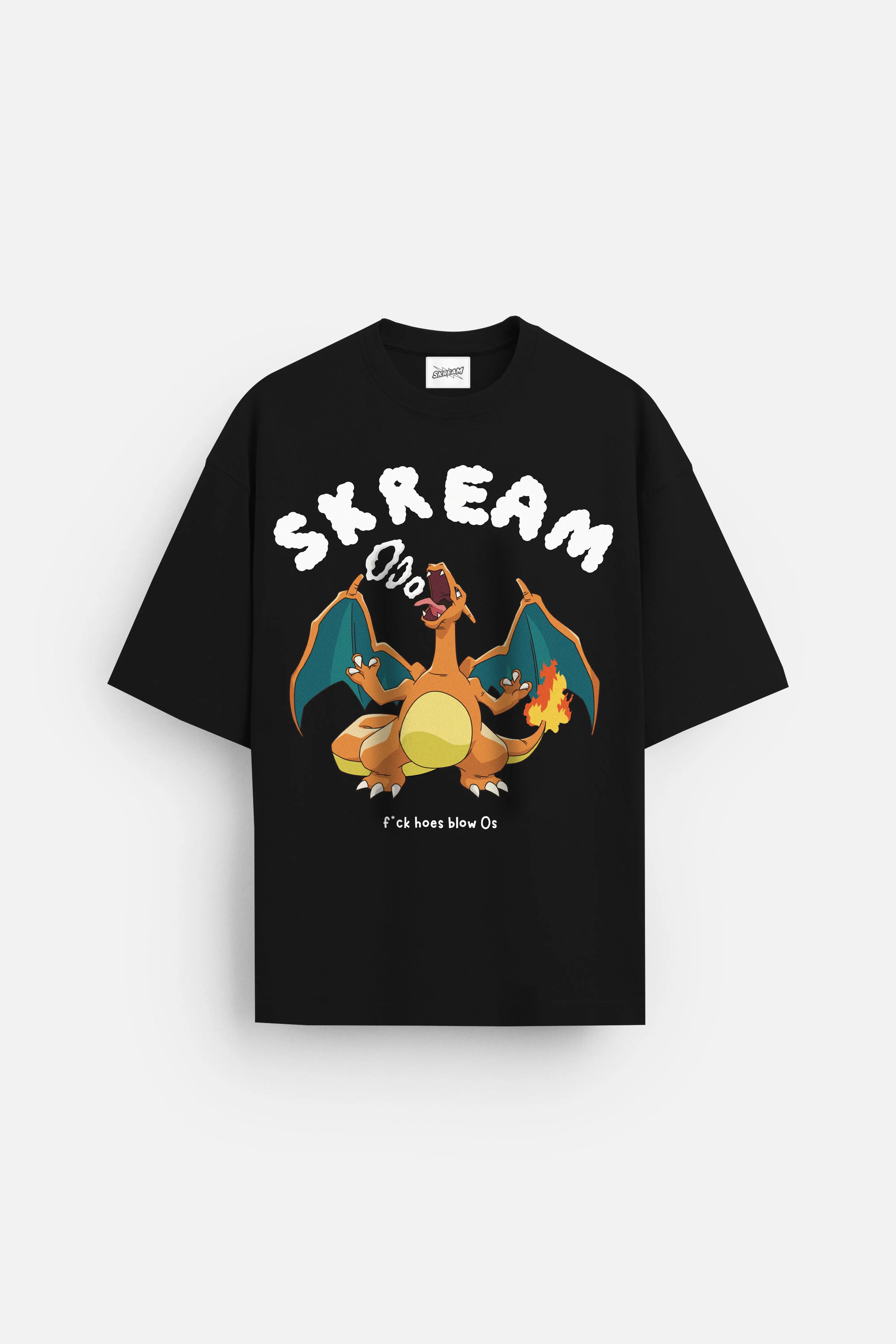 Charizard's puff Pokemon Oversized T-shirt Spandex Blend Rayon Blend Denim Blend Spandex Blend Rayon Blend Denim Blend