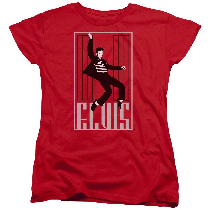 Elvis Presley One Jailhouse - Women's T-Shirt Mesh Blend Leather Blend Suede Blend Mesh Blend Leather Blend Suede Blend