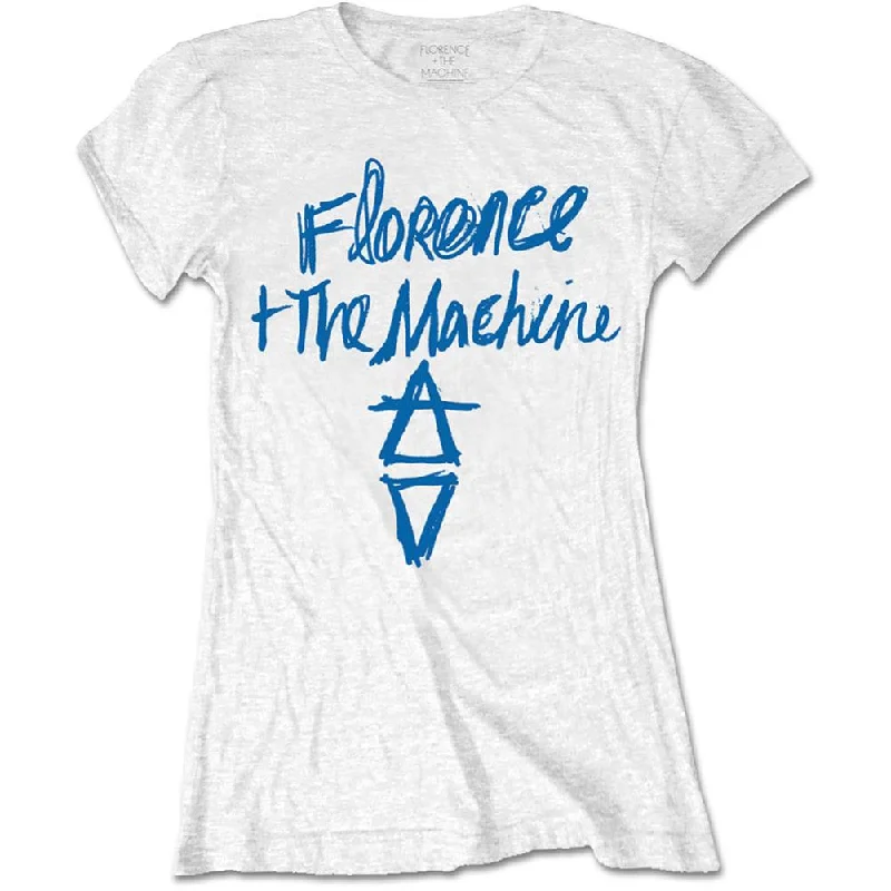 Florence & The Machine Hand Drawn Logo Ladies T-Shirt Knit Fabric Woven Fabric Fleece Fabric Knit Fabric Woven Fabric Fleece Fabric