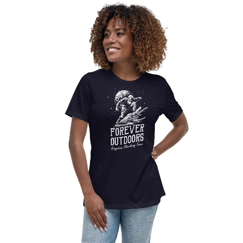 Forever Outdoors - Sisyphus Climbing Tours - Women's T-Shirt Zippered Front Buttoned Front Snap Front Zippered Front Buttoned Front Snap Front