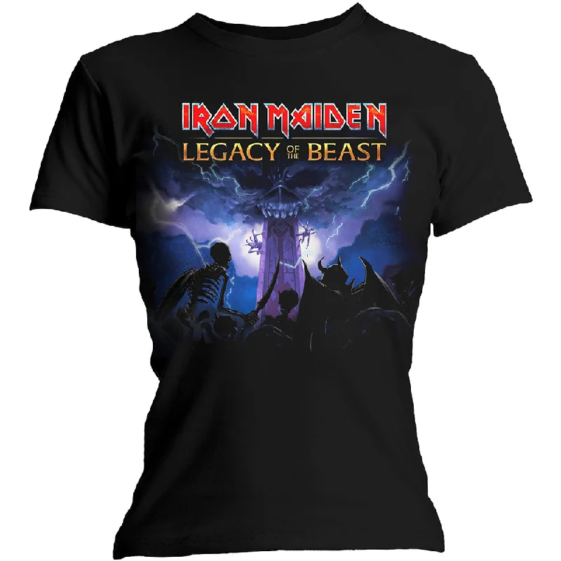 Iron Maiden Legacy Army Ladies T-Shirt Asymmetrical Pockets Print Asymmetrical Pockets Print Iron Maiden Legacy Army Ladies T-Shirt Asymmetrical Pockets Print Asymmetrical Pockets Print
