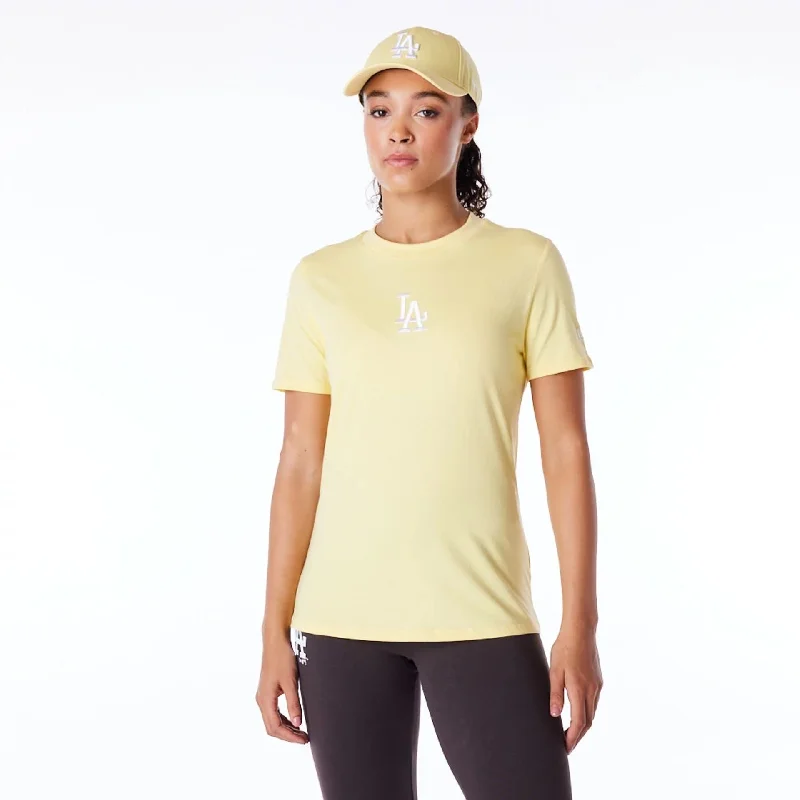 LA Dodgers Womens MLB League Essential Pastel Yellow T-Shirt Knit Fabric Woven Fabric Fleece Fabric Knit Fabric Woven Fabric Fleece Fabric LA Dodgers Womens MLB League Essential Pastel Yellow T-Shirt Knit Fabric Woven Fabric Fleece Fabric Knit Fabric Woven Fabric Fleece Fabric