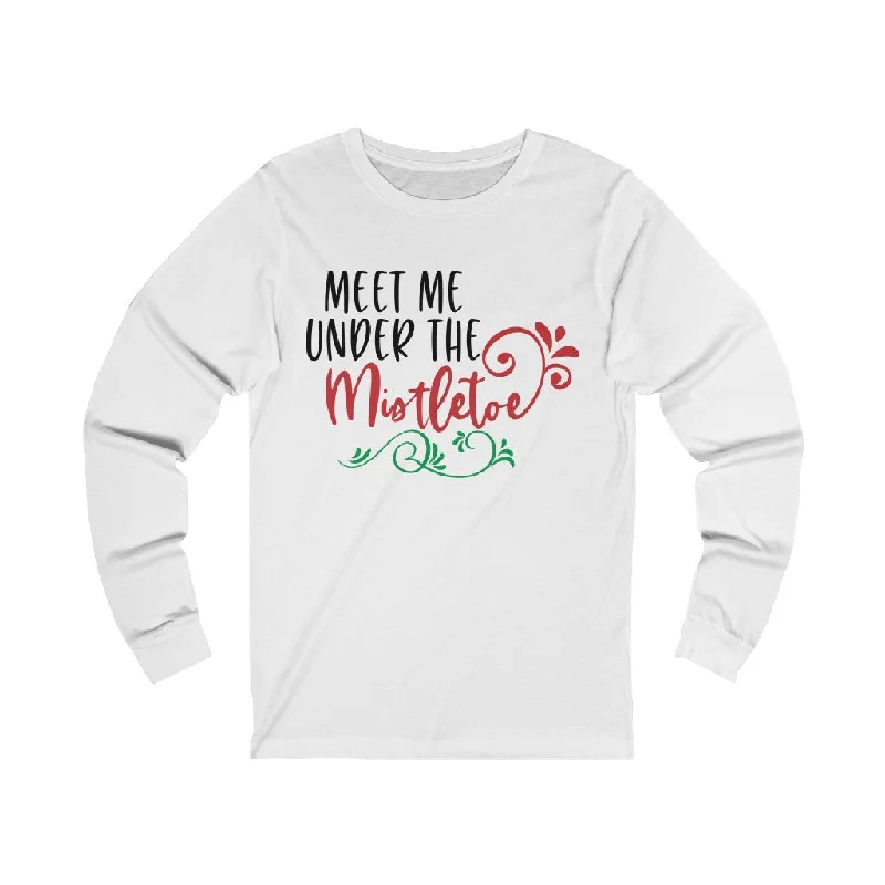 Mistletoe Unisex Jersey Long Sleeve Tee Fleece Fabric Down Fabric Feather Fabric Fleece Fabric Down Fabric Feather Fabric Mistletoe Unisex Jersey Long Sleeve Tee Fleece Fabric Down Fabric Feather Fabric Fleece Fabric Down Fabric Feather Fabric