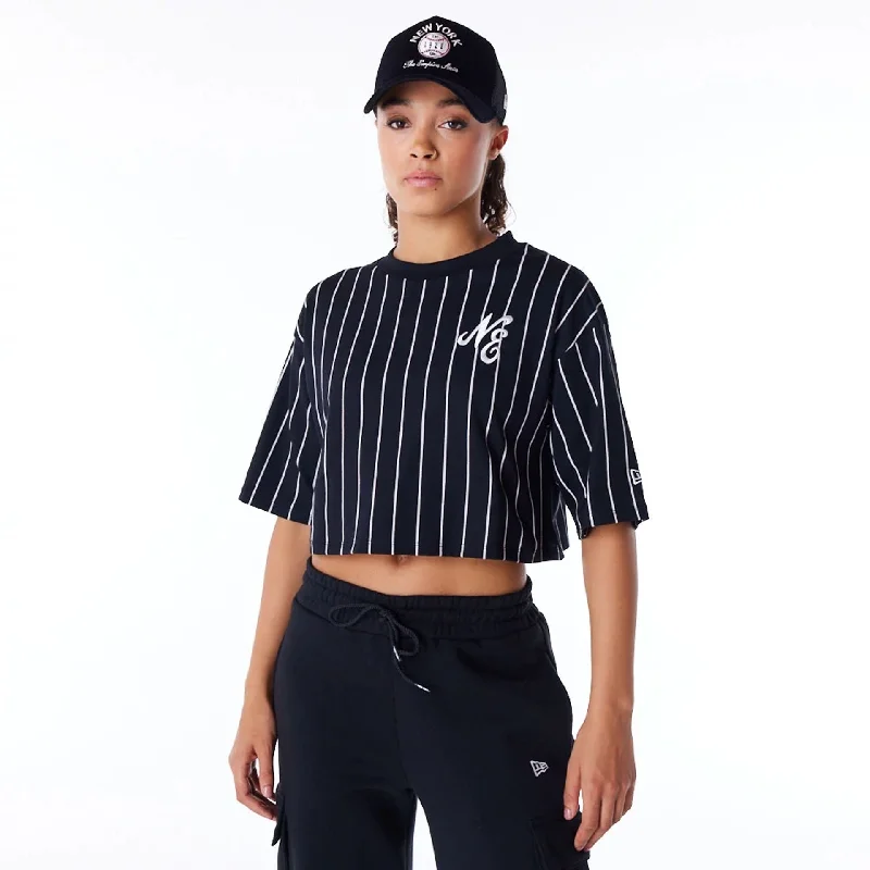 New Era Womens Pinstripe Black Crop T-Shirt Mesh Fabric Canvas Fabric Denim Fabric Mesh Fabric Canvas Fabric Denim Fabric New Era Womens Pinstripe Black Crop T-Shirt Mesh Fabric Canvas Fabric Denim Fabric Mesh Fabric Canvas Fabric Denim Fabric