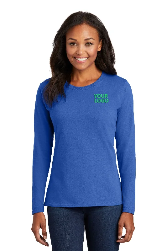 Port & Company Ladies Long Sleeve Branded Core Cotton Tee's, Royal Wool Fabric Cashmere Fabric Tweed Fabric Wool Fabric Cashmere Fabric Tweed Fabric Port & Company Ladies Long Sleeve Branded Core Cotton Tee's, Royal Wool Fabric Cashmere Fabric Tweed Fabric Wool Fabric Cashmere Fabric Tweed Fabric