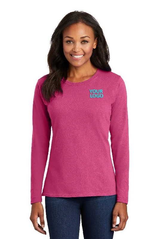 Port & Company Ladies Long Sleeve Branded Core Cotton Tee's, Sangria Fleece Fabric Down Fabric Feather Fabric Fleece Fabric Down Fabric Feather Fabric Port & Company Ladies Long Sleeve Branded Core Cotton Tee's, Sangria Fleece Fabric Down Fabric Feather Fabric Fleece Fabric Down Fabric Feather Fabric