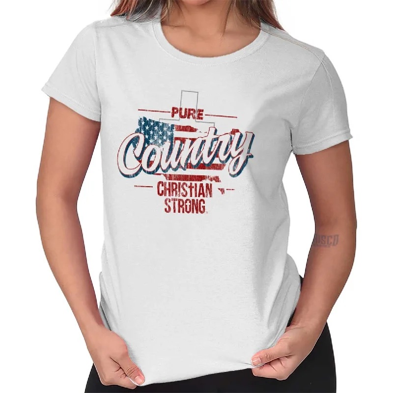 Pure Country Ladies T Shirt Plaid T-Shirt Polka Dot Checkered Plaid T-Shirt Polka Dot Checkered