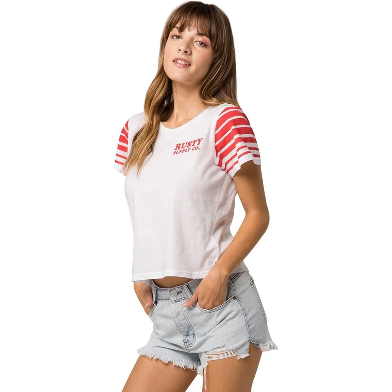 Rusty Century Women's Short-Sleeve Shirts (Brand New) Asymmetrical Pockets Print Asymmetrical Pockets Print Rusty Century Women's Short-Sleeve Shirts (Brand New) Asymmetrical Pockets Print Asymmetrical Pockets Print
