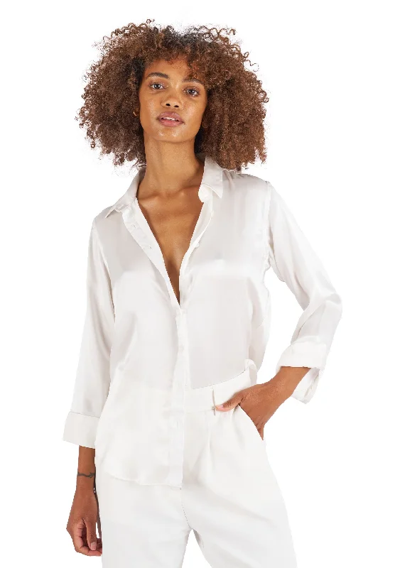 Satin-Silk White Classic Fit Charmeuse Silk Shirt Thin T-Shirt Open Front Quick Dry Thin T-Shirt Open Front Quick Dry Satin-Silk White Classic Fit Charmeuse Silk Shirt Thin T-Shirt Open Front Quick Dry Thin T-Shirt Open Front Quick Dry