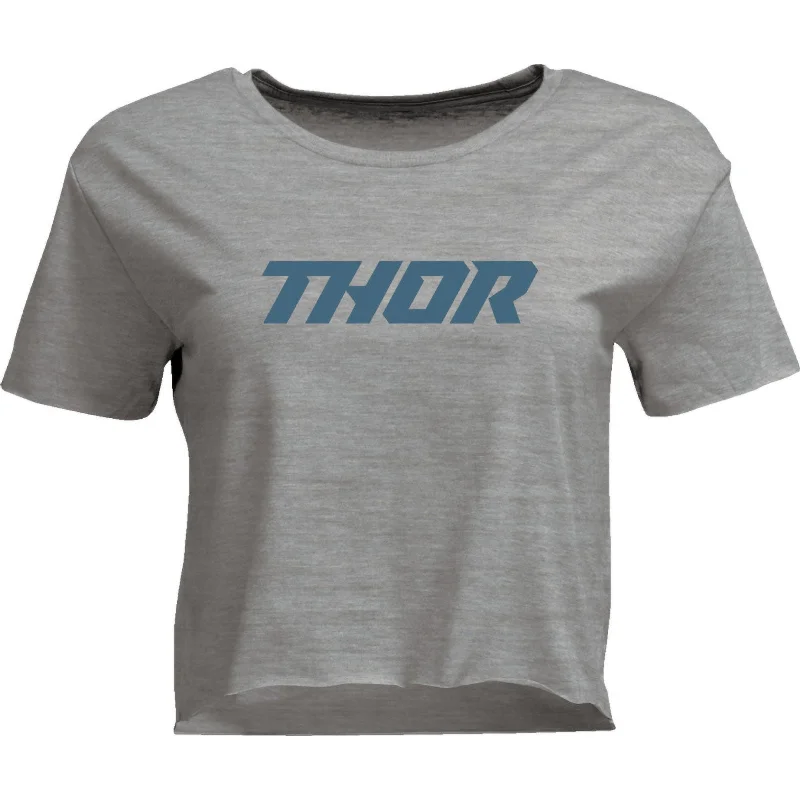 Thor MX Corp Crop Women's Top Shirts Spandex Blend Rayon Blend Denim Blend Spandex Blend Rayon Blend Denim Blend