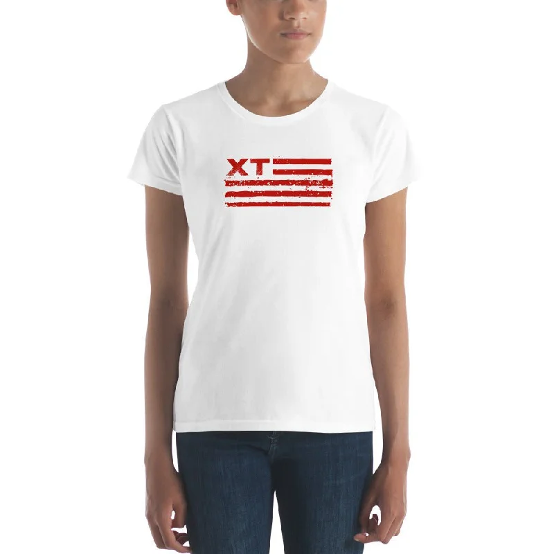 Xtreme Teez (XT Flag) Women's T-Shirt Spandex Blend Rayon Blend Denim Blend Spandex Blend Rayon Blend Denim Blend