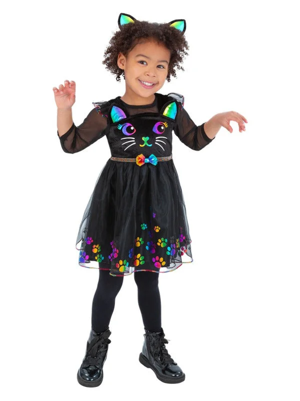 Rainbow Cat Costume Toddler Black Dress with Rainbow Face Off-the-shoulder Chic Trendy Off-the-shoulder Chic Trendy Rainbow Cat Costume Toddler Black Dress with Rainbow Face Off-the-shoulder Chic Trendy Off-the-shoulder Chic Trendy