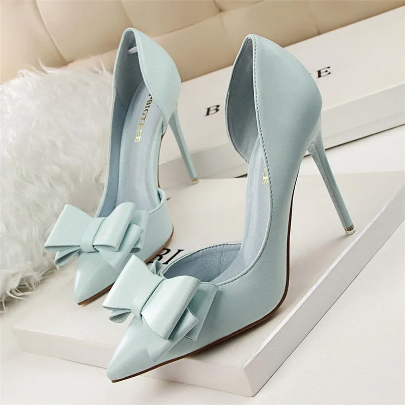 BIGTREE Fashion Delicate Sweet Bowknot High Heel Shoes Side Hollow Pointed Women Pumps Pointed Toe 10.5CM thin Dress Shoes Tunics Sale discount Tunics Sale discount BIGTREE Fashion Delicate Sweet Bowknot High Heel Shoes Side Hollow Pointed Women Pumps Pointed Toe 10.5CM thin Dress Shoes Tunics Sale discount Tunics Sale discount